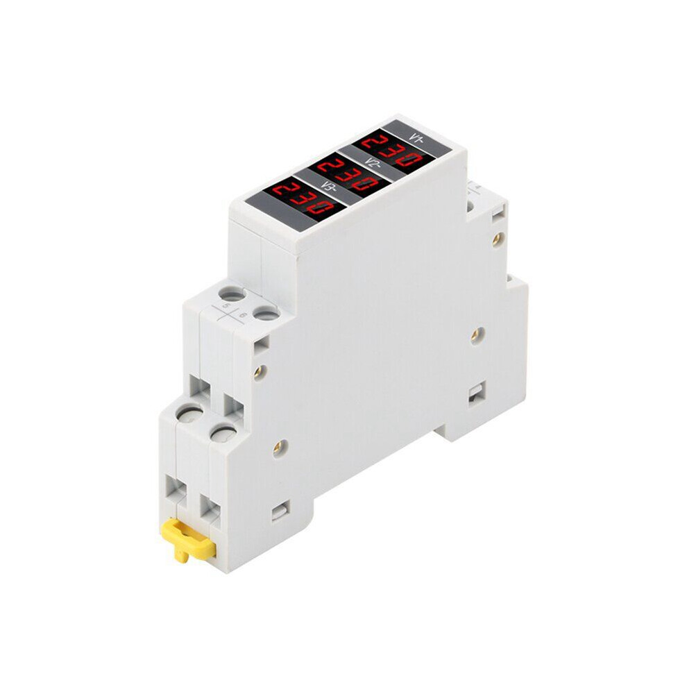 Modular Led Digital Three-Phase Voltmeter For Din Rail Voltage Meter Ac80-500V 6032562153034
