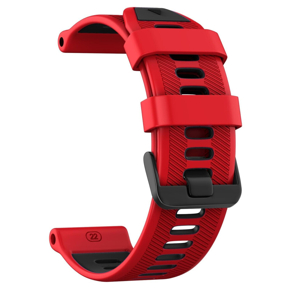 22Mm Silicone Waterproof Adjustable Watch Band Red Black For Garmin Forerunner 965 955 945 935 Black,Red 9771547196983
