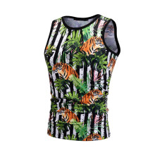 (Tigers,XL)Mens Graphic 3d Printed Tank Top Gym Fitness Summer Tshirt Vest Tees Sleeveless