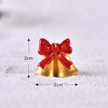 (Big Bell) Resin Ornament Christmas Santa Snowman Tree Micro Landscape Diy Miniature Decor