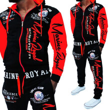 (Red,L)Terno de corrida masculino feminino calças jaqueta agasalho fitness conjuntos de parceiros esportes