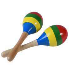 Chocalhos de PercussãO de MãO Maracas, Instrumento Musical de Madeira Rumba Shaker para CriançAs e Adultos, Conjunto de 2