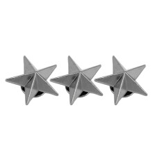 Juego de 50 remaches de estrella de cinco puntas, 16 mm, tornillos de 4 mm, gris Gunmetal