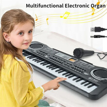 Digital Music Electronic Keyboard Key Board Electric Piano with 61 Keys Music Toy Keyboards for Ages 3-12