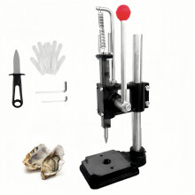 Oyster Shucking Machine with Adjustable Height, Heavy Duty Stainless Steel Oyster Shucker Tool for Fast Safe Opening of Oysters, Clams and Scallops