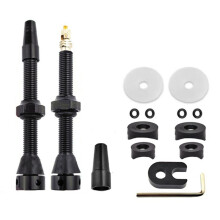 Valvola 'Aria Tubeless, MTB per Mountain Bike da Strada Set di Valvole per Cerchioni Tubeless Attacco per Parti di Ricambio per Ciclismo Nero-60mm