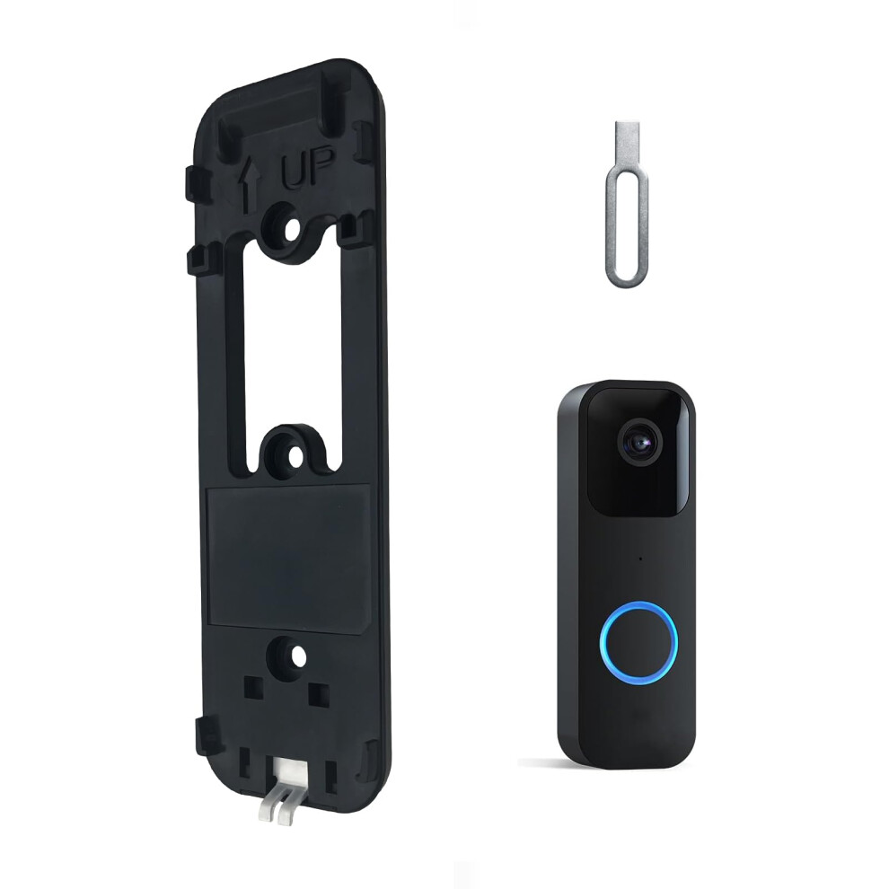 Mount For Blink Doorbell With 3 Holes Backplate, Fit, Easy Battery Change, Black, 1 Pack 9169991218106