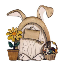Dessin Animé en Bois Bricolage Porte Conte de FéEs Porte DéCoration Jardin Cour DéCor FéE Elfe Porte Artisanat Ornement 3