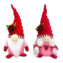 2 PièCes DéCorations en Peluche Gnome de la Saint-Valentin M. et Mme Scandinave pour L'Ornement de Table de la Saint-Valentin