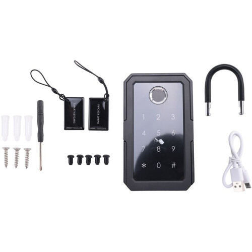 Smartkey Lock Box, Home Key Wireless Smartlock Box, Electronic Key Box App Digital Code  Key Safe for Host