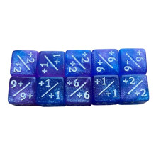 10Pcs Symbol Dice Double Colors Math Counting Teaching Add Subtract Dice Digital Dice Dice Acrylic Teaching Tool-C