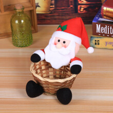 (Santa,M（15*20cm）)Cesta de doces de Natal infantil caixa de doces frasco presente enfeite de Natal decoração para casa