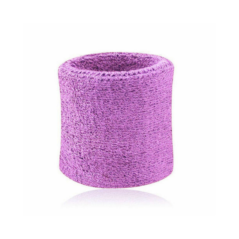 Unisex (Purple2, 8*8Cm) Sweat Band Wrist Sports Gym Sweatband Fitness Towel Fancy Run Dress Wristband