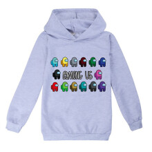 (Gray,170cm/13-14 years)Kids Boys Girls Hoodies Among Us Game Pattern Hoody Coat Tops Age 314yrs