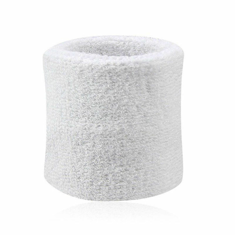 Unisex (White1, 8*8Cm) Wrist Sweat Band Sports Gym Sweatband Fitness Towel Fancy Run Wristband Dress