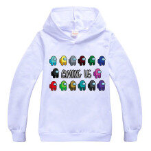 (White,140cm/7-8 years)Kids Boys Girls Hoodies Among Us Game Pattern Hoody Coat Tops Age 314yrs
