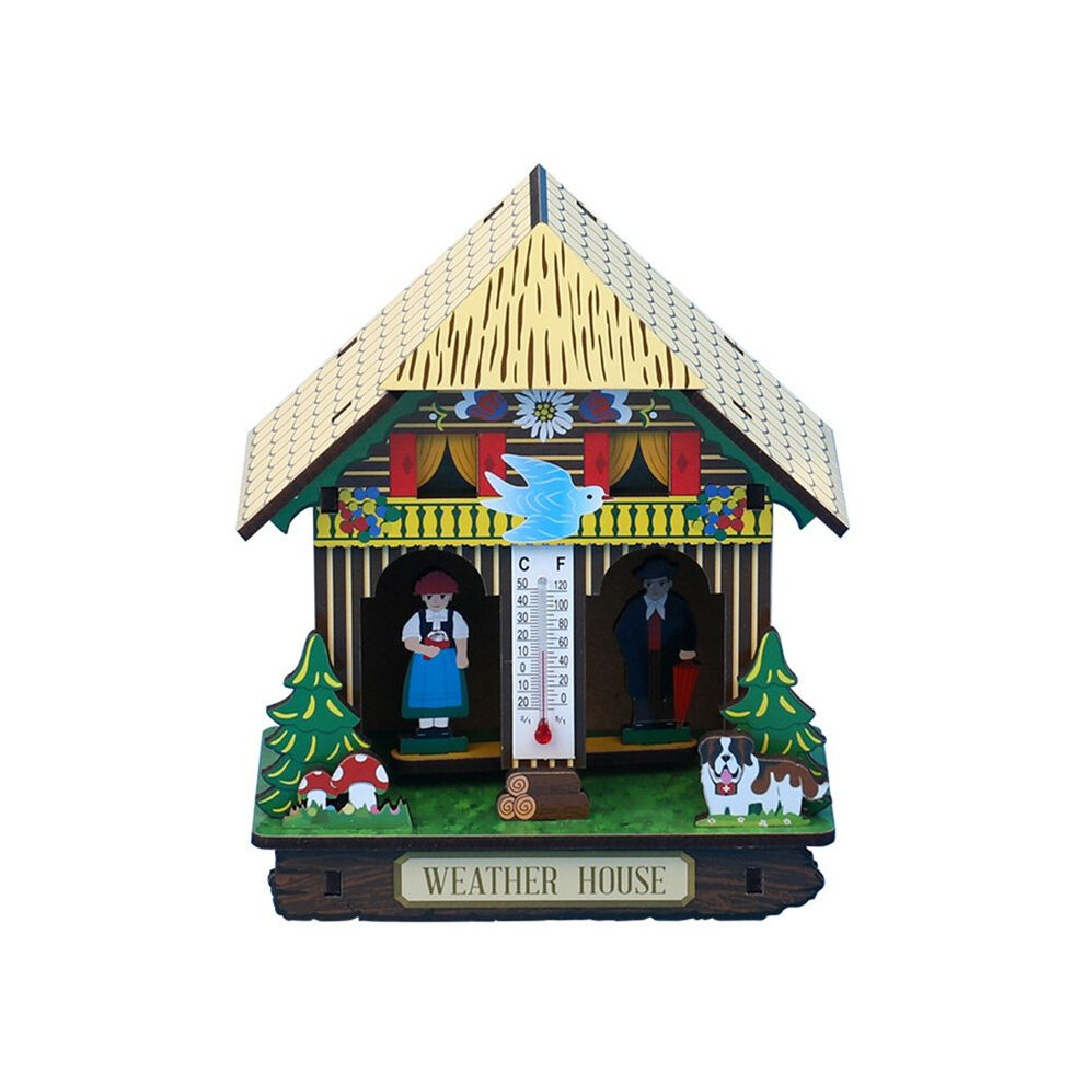 Sunny Rainy Box Indoor Accurate Thermometer Home Barometer House Hygrometer Plastic Hanging Weather Woman Clock 6034189282142
