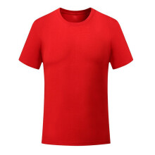 (Red,M)Men Women Plain T Shirts Cotton Short Sleeves Tee Crew Neck Top Tee Shirt
