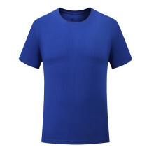 (Blue,L)Men Women Plain T Shirts Cotton Short Sleeves Tee Crew Neck Top Tee Shirt