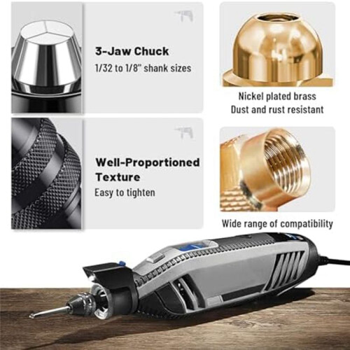 12-Teiliges Bohrfutter-Adapter-Set, 4486 Bohrfutter, 4485 Spannzangen, WechselfutterköPfe Aus Messing, Schnellspannbohrfutter mit Box 1