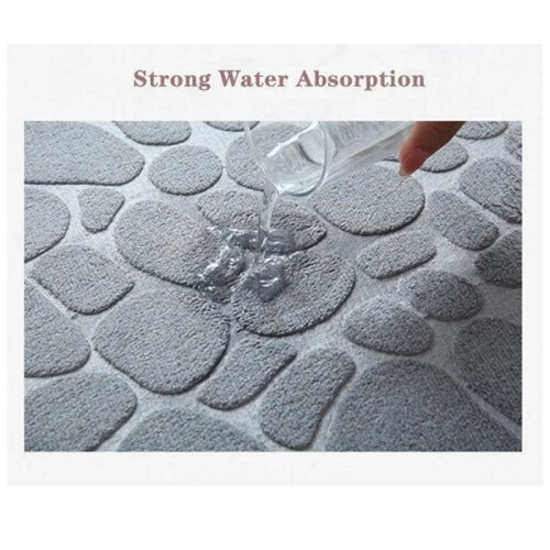 Bath Mat Cobblestone Bathroom Rugs Water Absorbent Bath Mats for Bathroom Machine Washable Bath Rugs(50X80cm,) 1