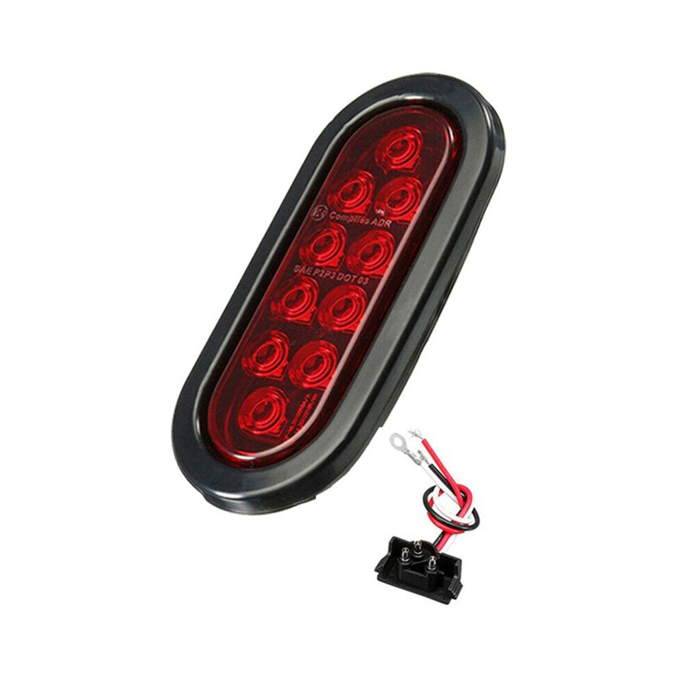 Car Oval 10Led Bulbs Brake S With Plug12v Turn Signal S Universal For Most Cars Trucks Trailer Light/Red 6033875119847