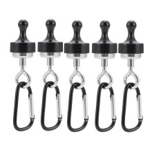 5 STKS Magnetische Karabijnhaak Sleutelhanger Camping Snap Clip D Type Slot Gesp Outdoor Tent Luifel Hangende Gesp Haak Sluitingen