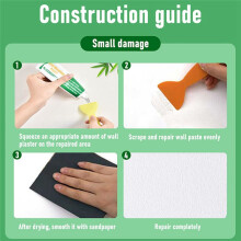 100G Wall Mending Agent Wall Repair Cream with Scraper Paint Valid Mouldproof Wall Crack Nail Quick-Drying Patch Restore