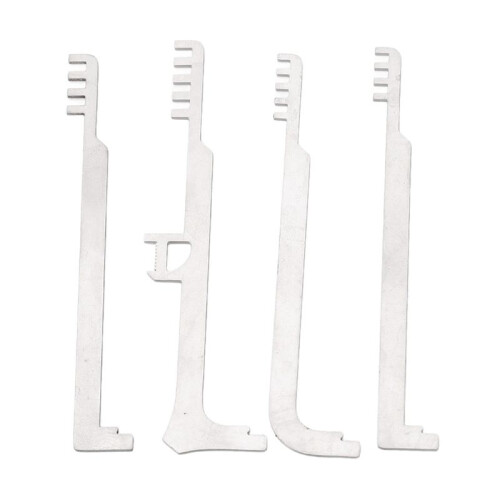 4Pcs Comb Picks Comb Lock Picks Metal Teeth Tools Pick Combs Stainless Steel Comb Tools for Repair