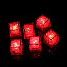 12PCS Waterproof LED Ice- Flashing Glow in the Dark Light for Bar Club Drinking Party Decoration B