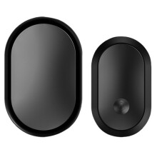 300M Sonnette Sans Fil Maison ÉTanche Alimenté par Batterie Home Sonnette Carillon Kit Noir