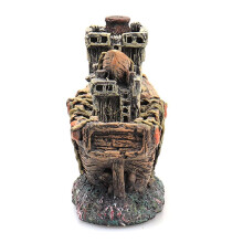 Aquarium Pirate Poisson Bateau AméNagement Paysager RéSine RéServoir Statue Naufrage Ornement Ornemental Abri de Poisson Accessoire DéCor