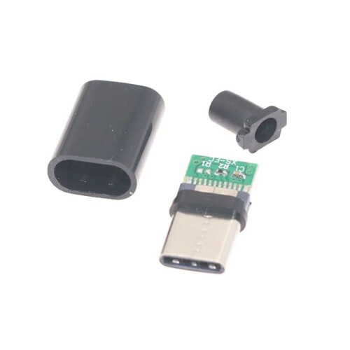 10Pcs Type C Usb3.1 3A Fast Charging USB Connectors Male Jack Tail Plug Electric Terminals Welding DIY Data Cable White 2
