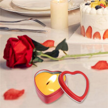 12Pack Heart Shaped Metal Tins with Lid Valentine's Day Candle Tins for Making Candles 2Oz Candle Tins with Lids