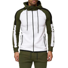 (White+Green Tops,4XL)Casaco com capuz masculino agasalho jogging calças conjunto de moletom esportivo terno