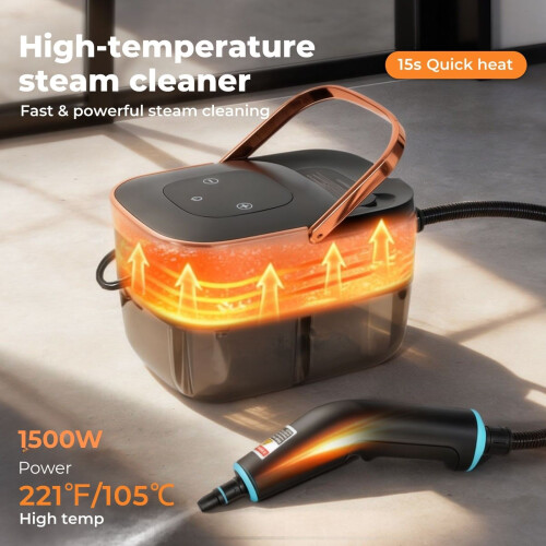 Spector Steam Cleaner Portable Multipurpose Steamer with Tools 6 Level 1600ml 1