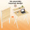 Levede Compact Folding Computer Desk Oak/White 2