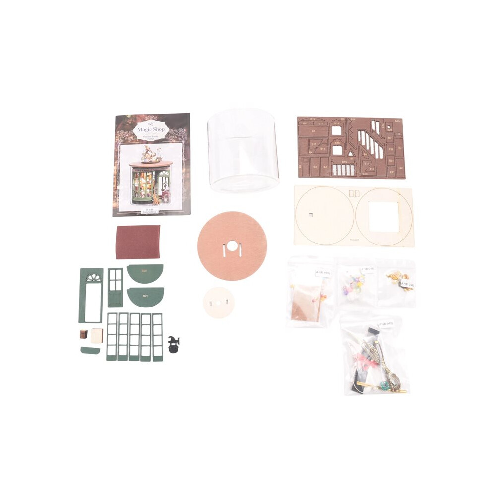 Tauoh Diy Book Nook Kits For Adults - Wooden Dollhouse- 3D Puzzle Miniature House Kit For Collectors,Magic Shop Diy Cabin