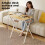 Levede Compact Folding Computer Desk Oak/White 3