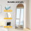 Levede 165x60cm Arched Full Length Mirror Black 6