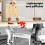 Levede Compact Folding Computer Desk Oak/White 6