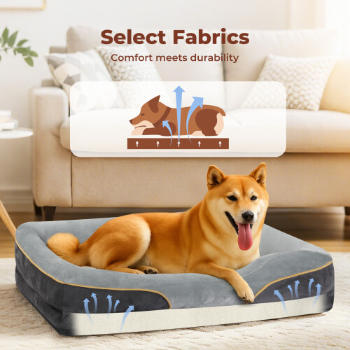 Skylos Orthopaedic Dog Bed Large Memory Foam Warm 2