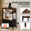 Slim Side Table with Charging Station Storage 5