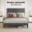 Levede King Upholstered Soft Foam Bed Frame 5