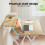 Levede Compact Folding Computer Desk Oak/White 4