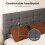 Levede King Linen Upholstered Bed Frame Grey 4