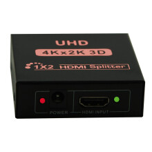 4K HDMI Splitter 1 In 2 Out Dual Screen Output Ultra HD 1080P 3D Support Plug and Play