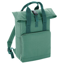 (One Size, Sage Green) BagBase Twin Handle Roll-Top Backpack