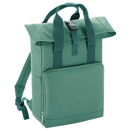 BagBase (One Size, Sage Green) BagBase Twin Handle Roll-Top Backpack