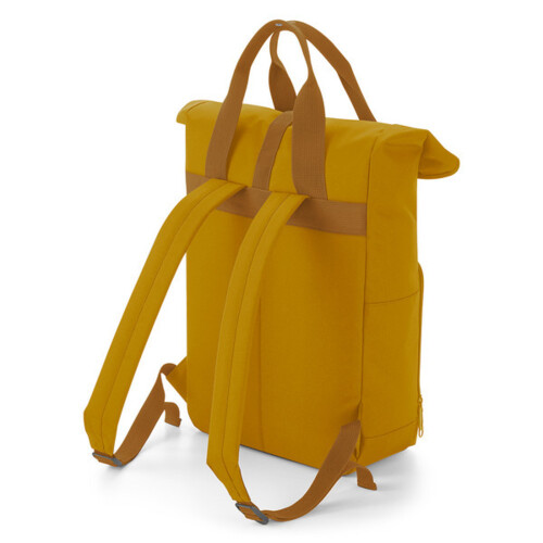 BagBase (One Size, Mustard) BagBase Twin Handle Roll-Top Backpack 2